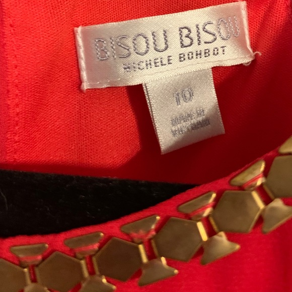 Scarlet red Bisou Michelle Bohbot Holiday Dress - Picture 4 of 7